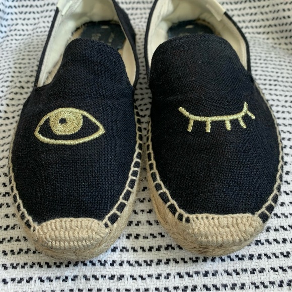 Jason Polan x Soludos Winking Eye Espadrille Flats 6 - Picture 2 of 8
